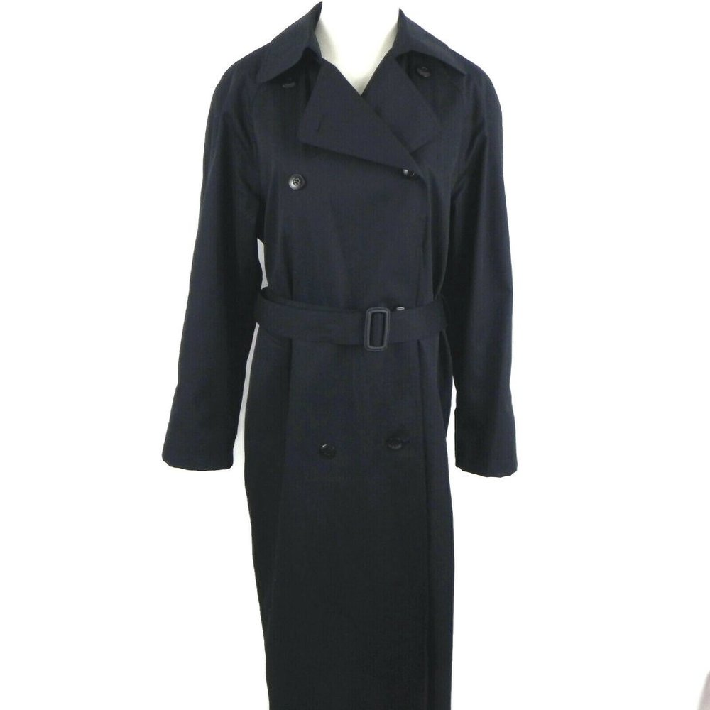 London Fog Womens Black Trench Coat
